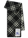BURBERRY BLACK AND WHITE VINTAGE CHECK WOOL SCARF