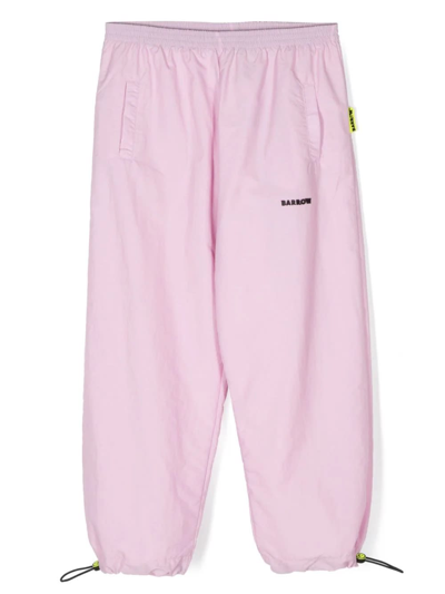 Barrow Kids' Pantaloni Con Logo In Pink