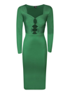 Tom Ford High-shine Cut-out Midi Dress In Green
