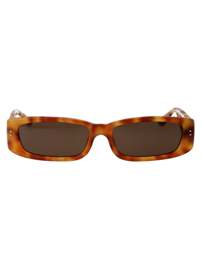 Linda Farrow Rectangular Sunglasses In Multi