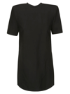 AREA CRYSTAL EMBELLISHED SLIT T-SHIRT DRESS