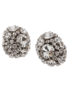 Area Crystal Cluster Earrings In Crystal