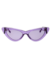 Attico Dora Sunglasses In 09 Purple Gold Purple