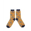 CATHERINE TOUGH MEN'S LAMBSWOOL ANKLE SOCKS IN MUSTARD BADGER FROM