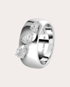 SAVOLINNA JEWELRY WOMEN'S DIAMOND TRIPLE PEAR CIGAR BAND RING