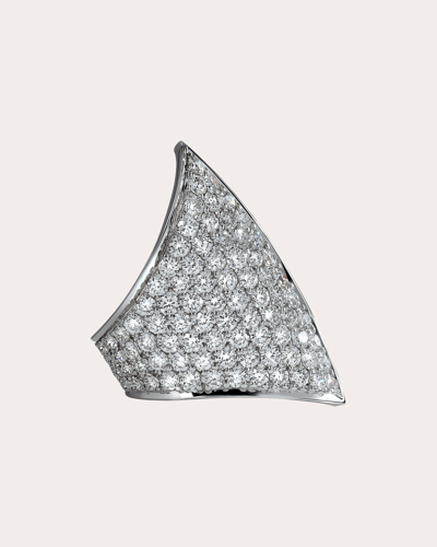 Savolinna Jewelry Women's Diamond Maxi Ergo Ear Cuff In Metallic