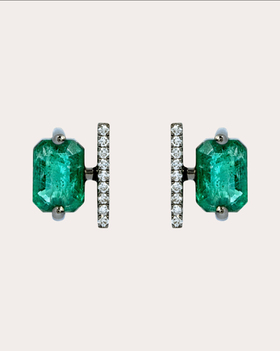 Savolinna Jewelry Women's Emerald Linette Stud Earrings In Green