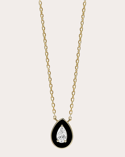 Savolinna Jewelry Women's Diamond Lemonade Mini Pear Pendant Necklace In Gold