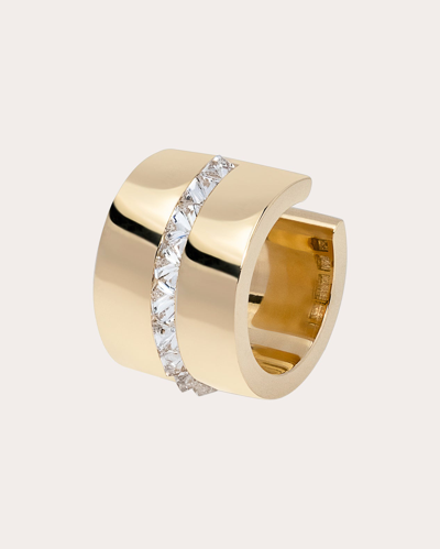 Savolinna Jewelry Women's Diamond Be Spiked Ear Cuff In Gold