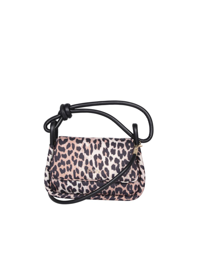 Ganni - Knot Flap Over Print Leopard