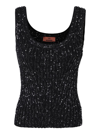 Missoni Metallic-threading Ribbed Tank Top In Black