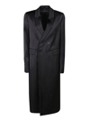 Sapio Double-breasted Coat In Black