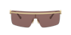 Miu Miu Womens Gold Mu 50zs Irregular-frame Metal Sunglasses In Brown Mirror Internal Silver
