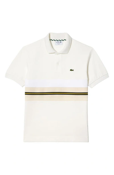 Lacoste Colorblock Polo In Farine