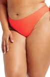 Good American Better Cheeky Reversible Swim Bottoms In Hot Coral