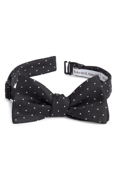 Edward Armah Glitter Polka Dots Silk Bow Tie In Black