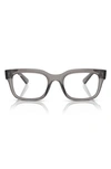 Ray Ban Chad 54mm Rectangular Optical Glasses In Transparent Grey