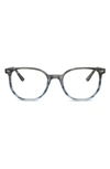 Ray Ban Elliot 48mm Irregular Optical Glasses In Grey Gradient