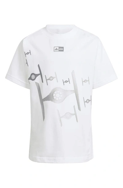Adidas Originals X Star Wars™ Kids' Z.n.e Graphic T-shirt In White