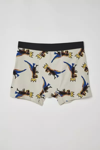 Urban Outfitters Basquiat Tossed Dino Boxer Brief In Cream, Men's At
