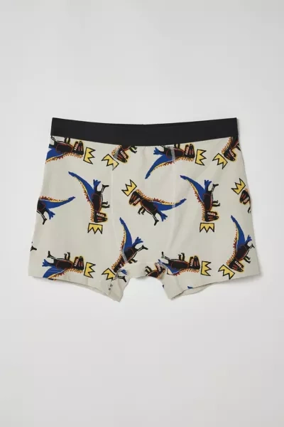Urban Outfitters Basquiat Tossed Dino Boxer Brief In Cream, Men's At  In Cream