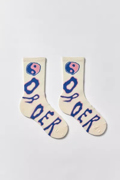 Urban Outfitters Order & Chaos Crew Sock In Cream, Men's At