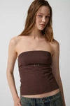 LIONESS ALLURE STRAPLESS TOP IN BROWN, WOMEN'S AT URBAN OUTFITTERS