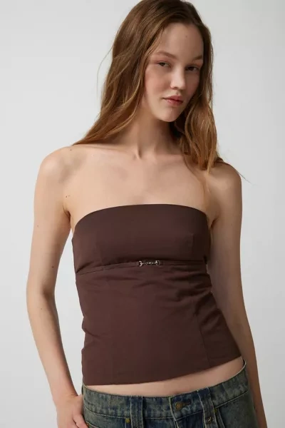 Lioness Allure Strapless Top In Brown, Women's At Urban Outfitters