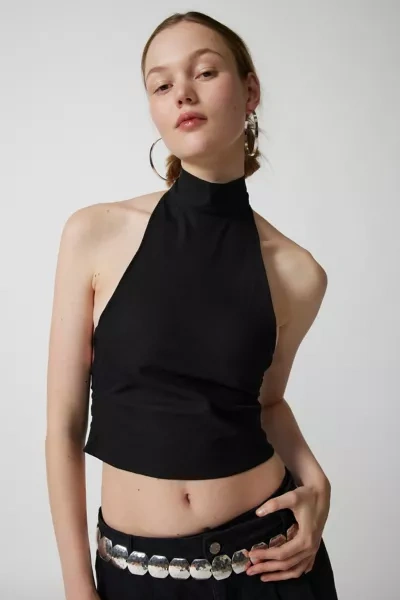 Lioness Idyllic Halter Top In Black, Women's At Urban Outfitters
