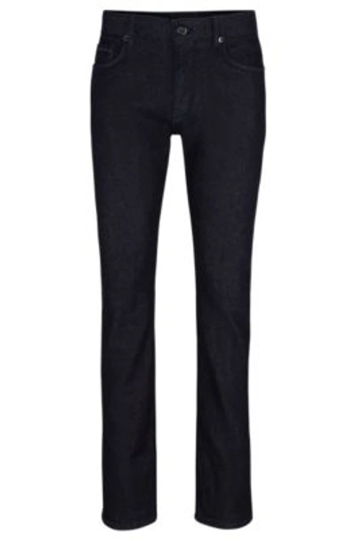 Hugo Boss Slim-fit Jeans In Super-soft Blue Italian Denim In Dark Blue
