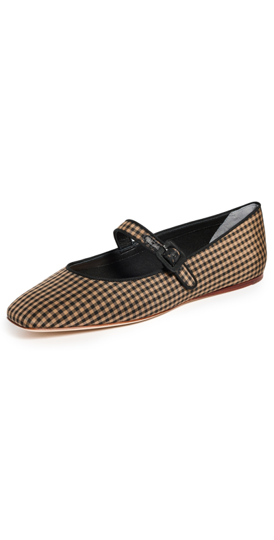 Loeffler Randall Ginger Mary Jane Ballerina Flats In Black/brown