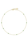 Gabi Rielle 14k Gold Plated Sterling Silver Cz Station Choker Necklace In Gold