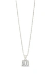 Sterling Forever Colsie Cz Pendant Necklace In Silver