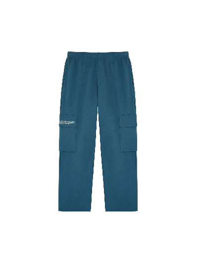 Pangaia Double Jersey Cargo Track Pants In Storm Blue