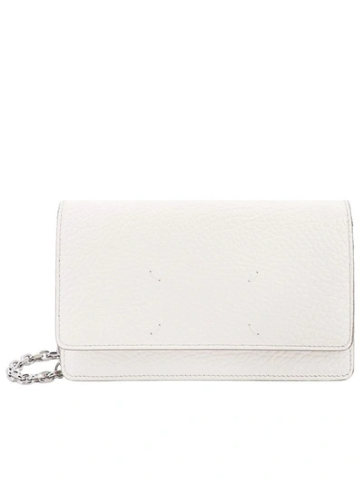 Maison Margiela Iconic Stitching Leather Big Wallet In White