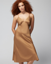SOMA WOMEN'S SATIN GOWN IN GOLD SIZE XS | SOMA