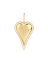 770 FINE JEWELRY WOMEN'S BOLD GOLD HELIUM 14K YELLOW GOLD & ENAMEL OUTLINE HEART PENDANT