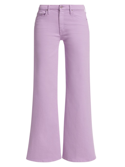 Mother The Roller Sneak Regal Orchid Pants In Purple