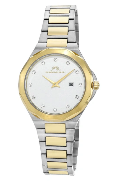 Porsamo Bleu Victoria Two-tone Bracelet Strap Watch, 33mm In Two Tone