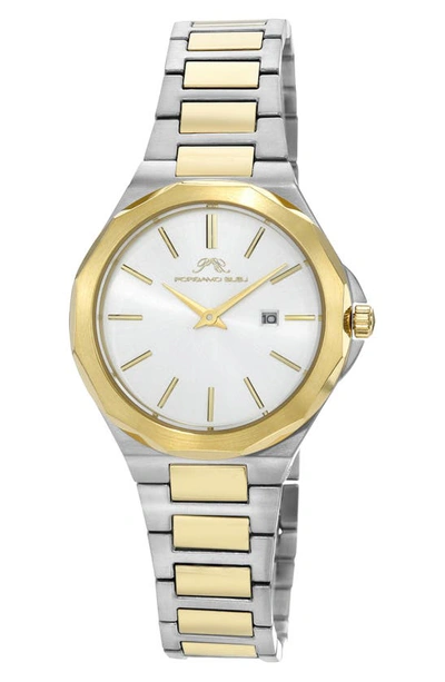 Porsamo Bleu Victoria Two-tone Bracelet Strap Watch, 33mm In Two Tone