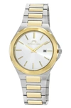 PORSAMO BLEU ALEXANDER TWO-TONE BRACELET STRAP WATCH, 41MM