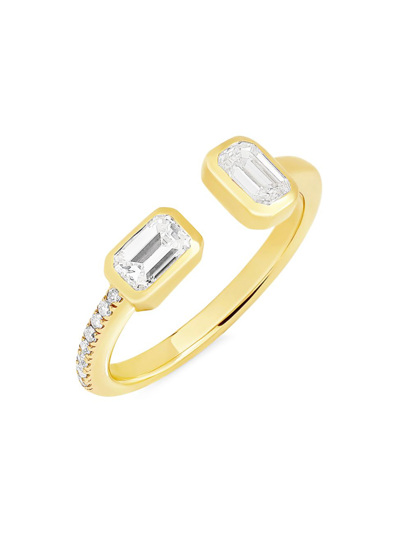 770 Fine Jewelry Women's Multishape 14k Yellow Gold & 0.48 Tcw Diamond Cuff Ring