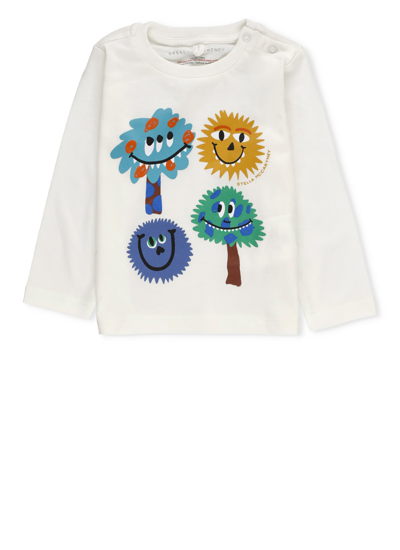 Stella Mccartney Babies' Illustration-print Cotton T-shirt In White