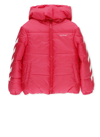 Off-white Bookish Logo-print Puffer Jacket In Fuchsia