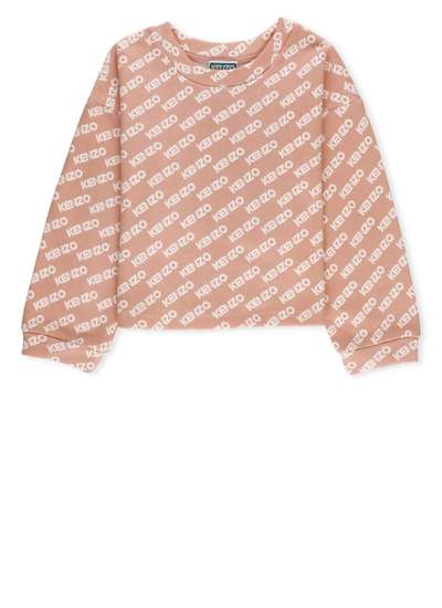Kenzo Kids' Cotton Sweatshirt In Pink