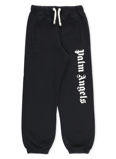 Palm Angels Kids' Logoed Sweatpants In Black