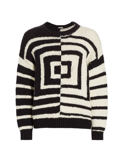 Mother The Easy Drop Intarsia-knit Sweater In Translation Unkno