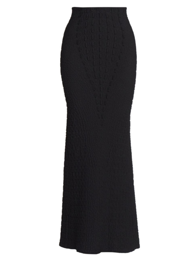 Alaïa Scoop-neck Ribbed-knit Crinoline Mini Dress In Black