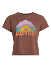 MOTHER WOMEN'S THE BOXY GOODIE GOODIE CROPPED T-SHIRT