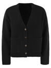 POLO RALPH LAUREN RIBBED WOOL AND CASHMERE CARDIGAN